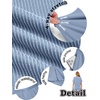 image:imageEkouaer Women 2 Piece Lounge Set 2026 Summer Cruise Outfits Ribbed Loose Short Sleeve Matching Sets with pocketBaby Blue