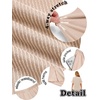 image:imageEkouaer Women 2 Piece Lounge Set 2026 Summer Cruise Outfits Ribbed Loose Short Sleeve Matching Sets with pocketLight Khaki