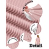 image:imageEkouaer Women 2 Piece Lounge Set 2026 Summer Cruise Outfits Ribbed Loose Short Sleeve Matching Sets with pocketLight Pink