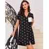 image:imageEkouaer Women V Neck Button Down NightgownPink Heart