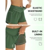 image:imageEkouaer Womens 3 Board Shorts High Waisted Swim Shorts Swimsuit Bottoms Beach Shorts with Pockets S2XLArmy Green