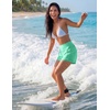 image:imageEkouaer Womens 3 Board Shorts High Waisted Swim Shorts Swimsuit Bottoms Beach Shorts with Pockets S2XLCyan