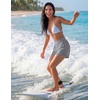 image:imageEkouaer Womens 3 Board Shorts High Waisted Swim Shorts Swimsuit Bottoms Beach Shorts with Pockets S2XLGray