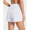 image:imageEkouaer Womens 3 Board Shorts High Waisted Swim Shorts Swimsuit Bottoms Beach Shorts with Pockets S2XLWhite With Lily Flower