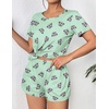 image:imageEkouaer Womens Pajama Sets Short Sleeve Pjs 2 Piece Top and Shorts Sleepwear Comfy Soft Lounge Sets with PocketsButterfly