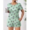 image:imageEkouaer Womens Pajama Sets Short Sleeve Pjs 2 Piece Top and Shorts Sleepwear Comfy Soft Lounge Sets with PocketsButterfly