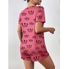 image:imageEkouaer Womens Pajama Sets Short Sleeve Pjs 2 Piece Top and Shorts Sleepwear Comfy Soft Lounge Sets with PocketsCrown