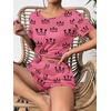 image:imageEkouaer Womens Pajama Sets Short Sleeve Pjs 2 Piece Top and Shorts Sleepwear Comfy Soft Lounge Sets with PocketsCrown
