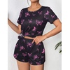 image:imageEkouaer Womens Pajama Sets Short Sleeve Pjs 2 Piece Top and Shorts Sleepwear Comfy Soft Lounge Sets with PocketsPink Butterfly