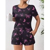image:imageEkouaer Womens Pajama Sets Short Sleeve Pjs 2 Piece Top and Shorts Sleepwear Comfy Soft Lounge Sets with PocketsPink Butterfly