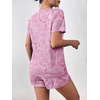 image:imageEkouaer Womens Pajama Sets Short Sleeve Pjs 2 Piece Top and Shorts Sleepwear Comfy Soft Lounge Sets with PocketsPink Floral Print