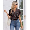 image:imageEkouaer Womens Silk Satin Pajama Sets 2 Piece Button Down Silk Pjs Shorts Sets Cute Print Short Sleeve Sleepwear S4XLCherry Print