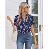 image:imageEkouaer Womens Silk Satin Pajama Sets 2 Piece Button Down Silk Pjs Shorts Sets Cute Print Short Sleeve Sleepwear S4XLDark Blue Baseball Print
