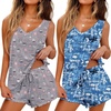 image:imageEkouaer 2 Pack Pajamas for Women Set Tank Top and Shorts Pjs Soft Sleeveless Sleepwear Summer LoungewearSXXLCoffee CupGood Night