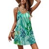 image:imageEkouaer Swimsuit Coverup for Women Sleeveless V Neck Bathing Suit Cover Up Summer Swimwear Beach Cover Ups with PocketsTurtles Green