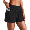 image:imageEkouaer Womens 3 Board Shorts High Waisted Swim Shorts Swimsuit Bottoms Beach Shorts with Pockets S2XL1black