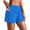 image:imageEkouaer Womens 3 Board Shorts High Waisted Swim Shorts Swimsuit Bottoms Beach Shorts with Pockets S2XLBlue