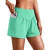 image:imageEkouaer Womens 3 Board Shorts High Waisted Swim Shorts Swimsuit Bottoms Beach Shorts with Pockets S2XLCyan