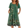 Green Ethnic Flower