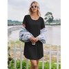 image:imageEkouaer Bamboo Viscose Nightgowns for Women Short Sleeve Sleep Shirts T Shirt Night Gown Cooling Pajama Dress Soft SleepwearBlack