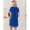 image:imageEkouaer Bamboo Viscose Nightgowns for Women Short Sleeve Sleep Shirts T Shirt Night Gown Cooling Pajama Dress Soft SleepwearNavy