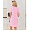 image:imageEkouaer Bamboo Viscose Nightgowns for Women Short Sleeve Sleep Shirts T Shirt Night Gown Cooling Pajama Dress Soft SleepwearPink