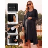 image:imageEkouaer Maternity Nursing Gown and Robe Set Labor Delivery Hosptial Nursing Dress Pregnancy Clothes SXXLBlack