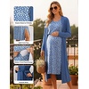 image:imageEkouaer Maternity Nursing Gown and Robe Set Labor Delivery Hosptial Nursing Dress Pregnancy Clothes SXXLBlue Daisy