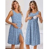 image:imageEkouaer Maternity Nursing Gown and Robe Set Labor Delivery Hosptial Nursing Dress Pregnancy Clothes SXXLBlue Daisy