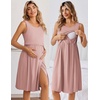 image:imageEkouaer Maternity Nursing Gown and Robe Set Labor Delivery Hosptial Nursing Dress Pregnancy Clothes SXXLMauve