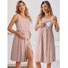 image:imageEkouaer Maternity Nursing Gown and Robe Set Labor Delivery Hosptial Nursing Dress Pregnancy Clothes SXXLMauve Heart