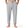 image:imageEkouaer Mens Pajama Pants Lightweight Loungewear Comfy Jogger Sleep Pant Long Pj Bottoms with Drawstring amp Pockets2 Packblacklight Grey