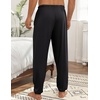 image:imageEkouaer Mens Pajama Pants Lightweight Loungewear Comfy Jogger Sleep Pant Long Pj Bottoms with Drawstring amp Pockets2 Packblacklight Grey