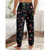 image:imageEkouaer Mens Pajama Pants Lightweight Loungewear Comfy Jogger Sleep Pant Long Pj Bottoms with Drawstring amp PocketsBlack Christmas