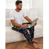 image:imageEkouaer Mens Pajama Pants Lightweight Loungewear Comfy Jogger Sleep Pant Long Pj Bottoms with Drawstring amp PocketsBlack Christmas