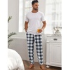image:imageEkouaer Mens Pajama Pants Lightweight Loungewear Comfy Jogger Sleep Pant Long Pj Bottoms with Drawstring amp PocketsBlack Plaid