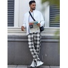 image:imageEkouaer Mens Pajama Pants Lightweight Loungewear Comfy Jogger Sleep Pant Long Pj Bottoms with Drawstring amp PocketsBlack Plaid