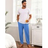 image:imageEkouaer Mens Pajama Pants Lightweight Loungewear Comfy Jogger Sleep Pant Long Pj Bottoms with Drawstring amp PocketsBlue