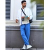 image:imageEkouaer Mens Pajama Pants Lightweight Loungewear Comfy Jogger Sleep Pant Long Pj Bottoms with Drawstring amp PocketsBlue