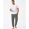 image:imageEkouaer Mens Pajama Pants Lightweight Loungewear Comfy Jogger Sleep Pant Long Pj Bottoms with Drawstring amp PocketsDark Grey