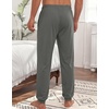 image:imageEkouaer Mens Pajama Pants Lightweight Loungewear Comfy Jogger Sleep Pant Long Pj Bottoms with Drawstring amp PocketsDark Grey