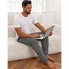 image:imageEkouaer Mens Pajama Pants Lightweight Loungewear Comfy Jogger Sleep Pant Long Pj Bottoms with Drawstring amp PocketsDark Grey