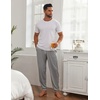 image:imageEkouaer Mens Pajama Pants Lightweight Loungewear Comfy Jogger Sleep Pant Long Pj Bottoms with Drawstring amp PocketsGrey