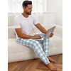 image:imageEkouaer Mens Pajama Pants Lightweight Loungewear Comfy Jogger Sleep Pant Long Pj Bottoms with Drawstring amp PocketsMist Plaid