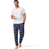 image:imageEkouaer Mens Pajama Pants Lightweight Loungewear Comfy Jogger Sleep Pant Long Pj Bottoms with Drawstring amp PocketsNavy Dinosaur