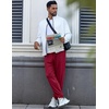 image:imageEkouaer Mens Pajama Pants Lightweight Loungewear Comfy Jogger Sleep Pant Long Pj Bottoms with Drawstring amp PocketsRed