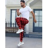 image:imageEkouaer Mens Pajama Pants Lightweight Loungewear Comfy Jogger Sleep Pant Long Pj Bottoms with Drawstring amp PocketsRed Plaid
