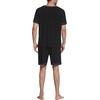 image:imageEkouaer Mens Pajama Set Short Sleeve V Neck 2 Piece Nightwear Shorts With Pockets Summer Sleepwear PJS for MenBlack