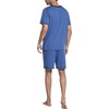 image:imageEkouaer Mens Pajama Set Short Sleeve V Neck 2 Piece Nightwear Shorts With Pockets Summer Sleepwear PJS for MenBlue