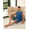 image:imageEkouaer Mens Pajamas Set Workout Tank Top Pjs Sets with Shorts 2 Piece Soft Sleeveless Casual Sleep Shirts Loungewear SXXLBigmouth Fish